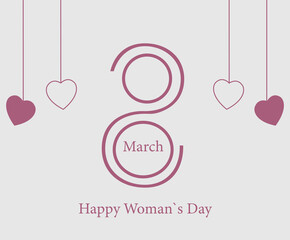 International womens day march 8 banner vector image