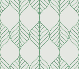 Fototapeta premium Seamless pattern. Graphic ornament. Floral stylish background. Vector repeating texture with stylized leaves