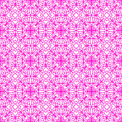 seamless mosaic with drawn pink hearts on a white background, vector, pattern