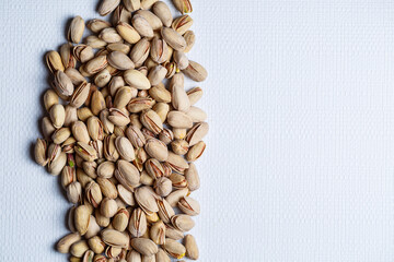 Delicious fried in shell salted pistachio nuts, they are healthy and contain vitamins
