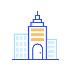 Villa Vector color line icon style illustration. 