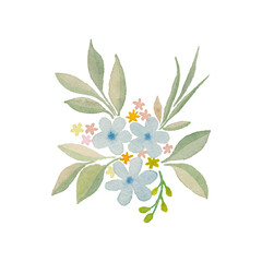 Watercolor hand drawn flowers vector
