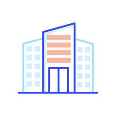 University Vector color line icon style illustration. 