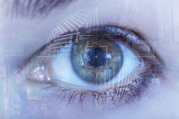 Concept of technology scanning of the eye.
