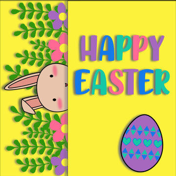 Happy Easter Card - Portuguese - Spanish - English - French