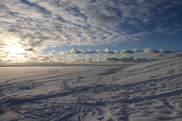 landscape with snow