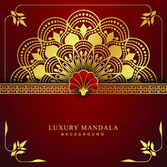 Luxury Golden Mandala Design on Minimal Background