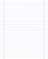 Grid paper. Abstract striped background with color horizontal lines. Geometric pattern for school, wallpaper, textures, notebook. Lined paper blank isolated on transparent background.