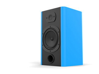Obraz premium Modern music speaker with matte blue side panels