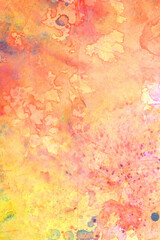 Vibrant Abstract Watercolour and Acrylic Painting Like Marble