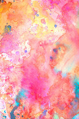 Vibrant Abstract Watercolour and Acrylic Painting Like Marble