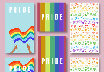 Pride Social Media Post Pattern Backgrounds