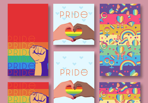 Pride Social Media Post Pattern Backgrounds