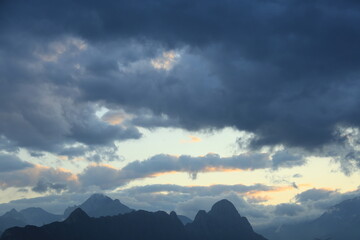 clouds over the mountains
