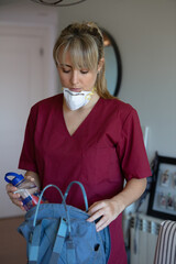 A nurse working hard at the hospital
