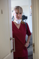 A nurse working hard at the hospital