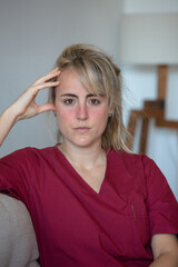 A nurse working hard at the hospital