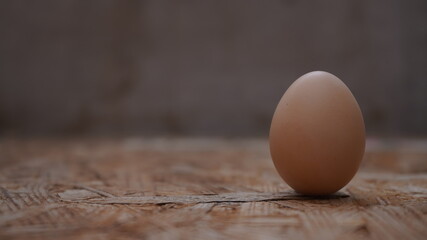 eggs on wooden table