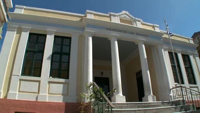 Rhodes Greece the Amarantios school 1870 a neoclassical building from the oldes ttraining centers of the island 