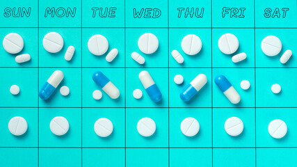 Daily and weekly medication schedule