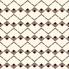 Ethnic seamless pattern. Geometric print. Chevrons, zigzag lines, diamonds background. Tribal, native americans ornament