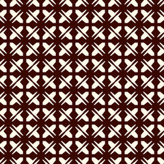 Geometric seamless pattern. Simple surface print. Crosses motif ornament. Minimal geo modern background