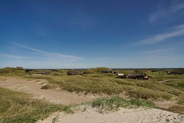 bunker ruin at beach near Houvig, Jutland, Denmark, house