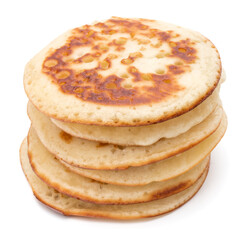 Pancakes  stack on white background