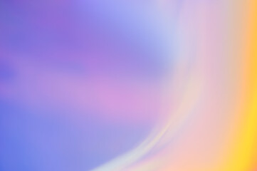 Holographic foil blurred abstract background for trendy design. Fantasy colorful card. Holographic sparkly cover with soft pastel colors