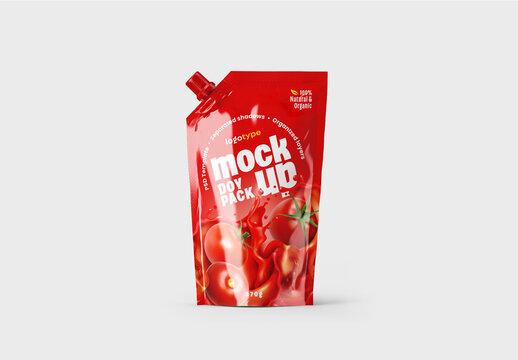 Doypack Packaging Mockup Set, Pouch
