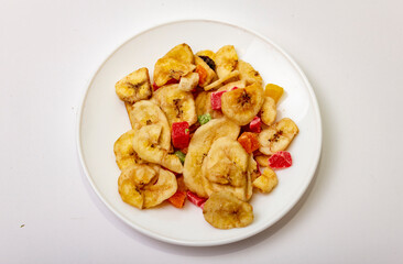 dried tropical fruits with banana