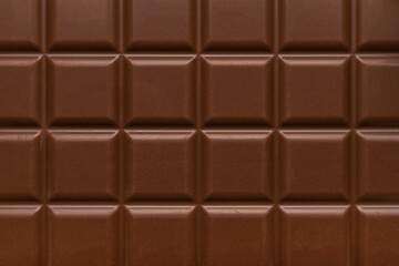 Milk chocolate bar close up. Chocolate texture.