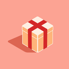 Retro stylized gift any occasion. Vector illustration
