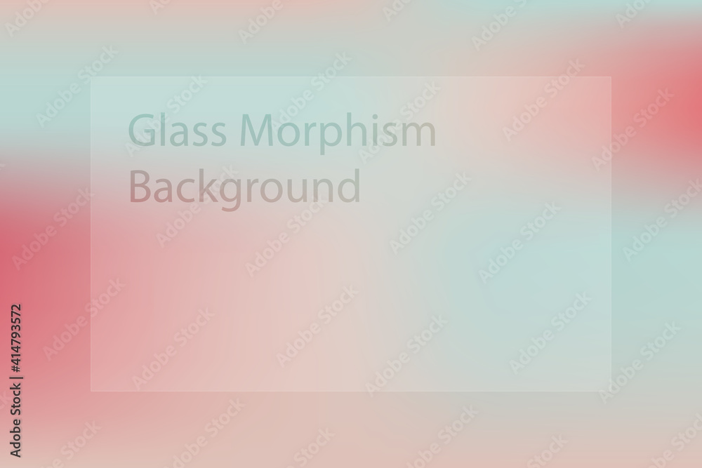 Aufkleber abstract gradient background. transparent frame in glass morphism style