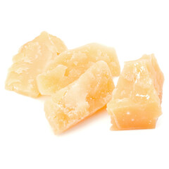 shredded parmesan cheese isolated on white background cutout