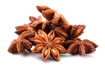 star anise isolated on white background