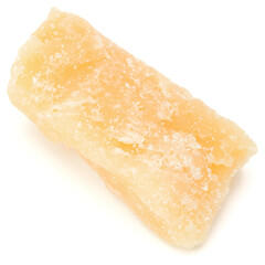 One parmesan cheese shred isolated on white background cutout