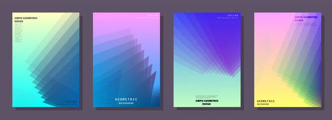 Fototapeta premium Modern abstract covers set. Futuristic design. Eps10 vector.