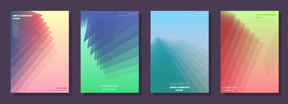 Modern abstract covers set. Futuristic design. Eps10 vector. © mechkalo