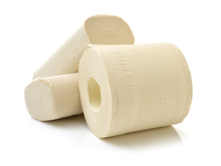 toilet paper isolated on white background 
