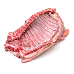 raw lamb meat on white background © zcy