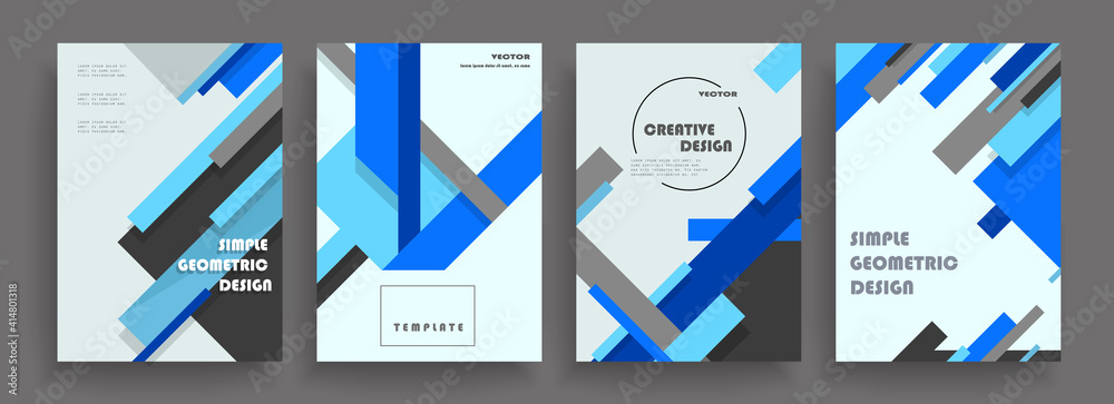 Fototapete covers with minimal designs. abstract backgrounds. vector frame for text modern art graphics for hip