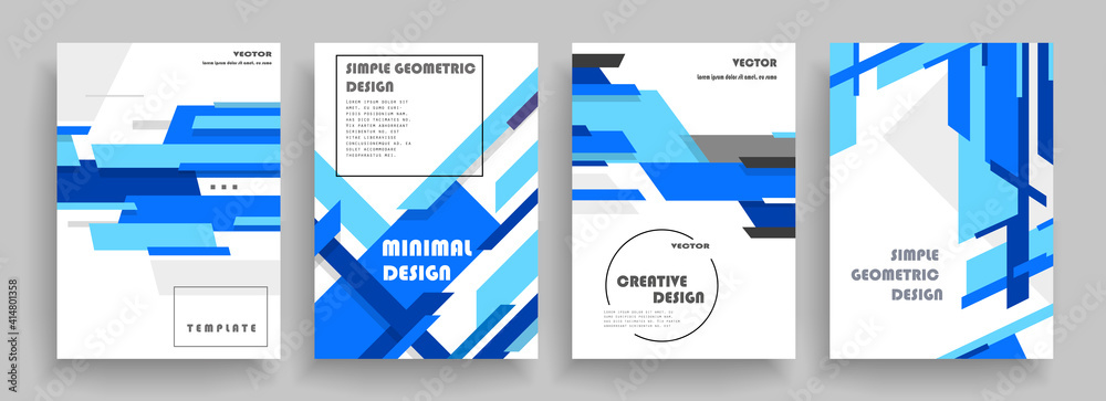 Fototapete covers with minimal designs. abstract backgrounds. vector frame for text modern art graphics for hip