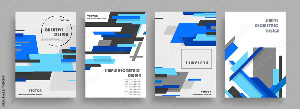 Fototapete covers with minimal designs. abstract backgrounds. vector frame for text modern art graphics for hip