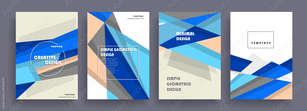 Fototapete covers with minimal designs. abstract backgrounds. vector frame for text modern art graphics for hip