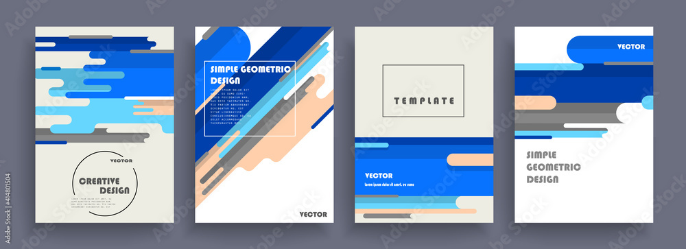 Fototapete covers with minimal designs. abstract backgrounds. vector frame for text modern art graphics for hip