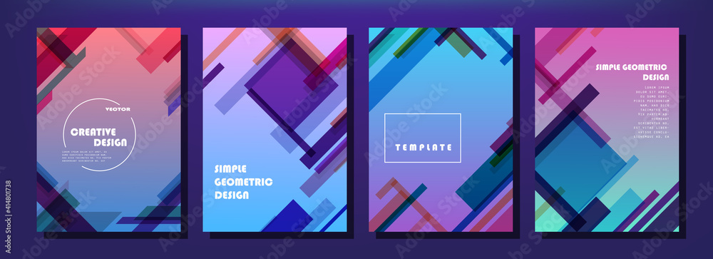 Fototapete covers with minimal designs. abstract backgrounds. vector frame for text modern art graphics for hip