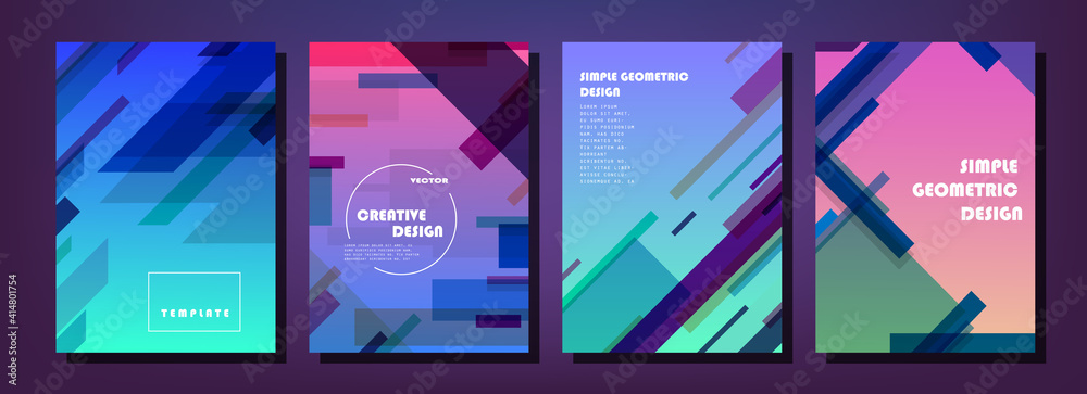 Fototapete covers with minimal designs. abstract backgrounds. vector frame for text modern art graphics for hip