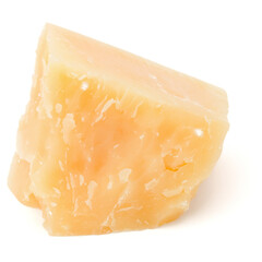 One parmesan cheese shred isolated on white background cutout