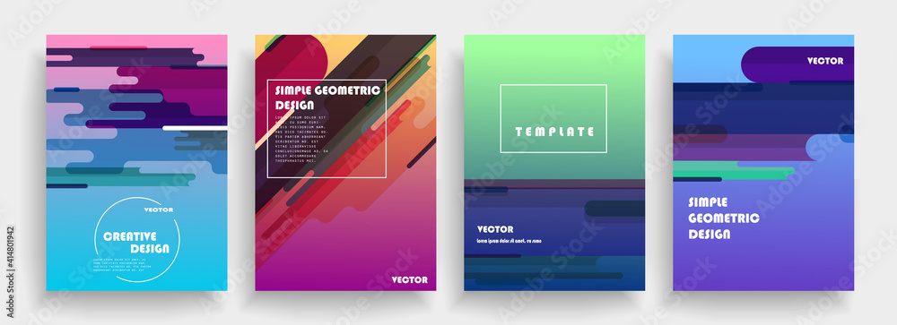 Fototapete covers with minimal designs. abstract backgrounds. vector frame for text modern art graphics for hip